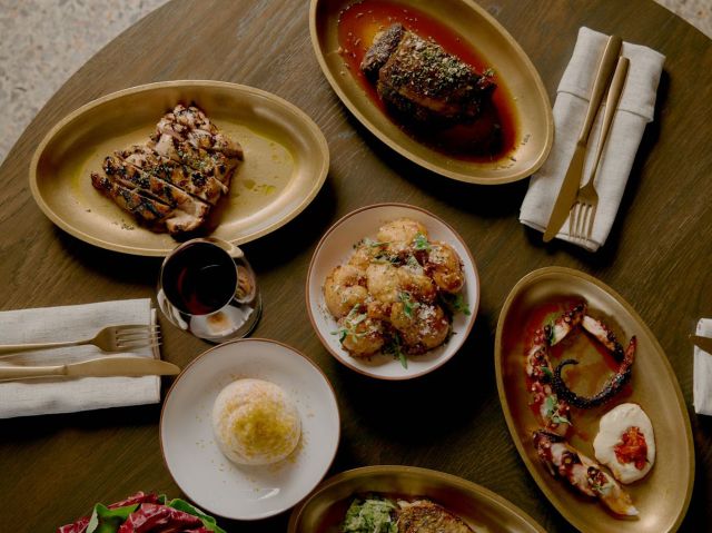 Spread of dishes from Ela Torquay Greek restaurant