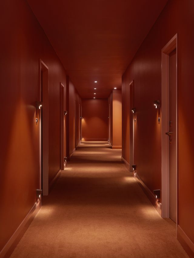 the hallway at Garde Hotel, Fremantle