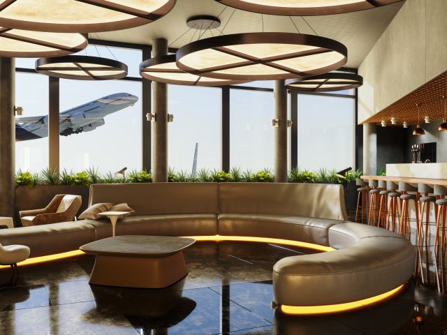 Luxury airport lounge