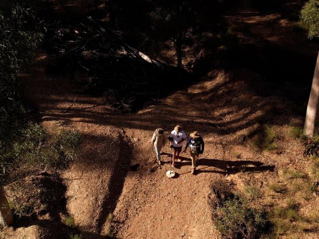 three people on a tour with Golden Prospecting