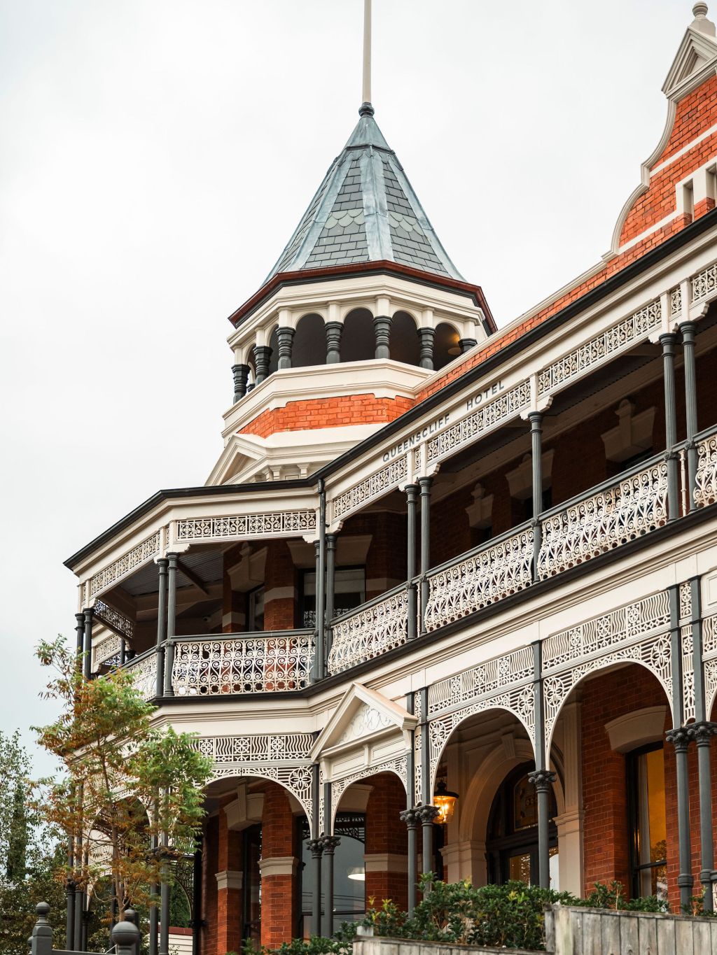 The exterior of The Queenscliff Hotel in Victoria