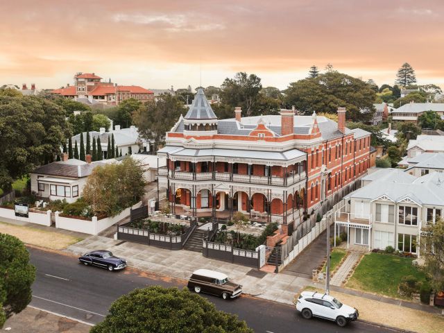 The Queenscliff Hotel in Victoria at Sunset
