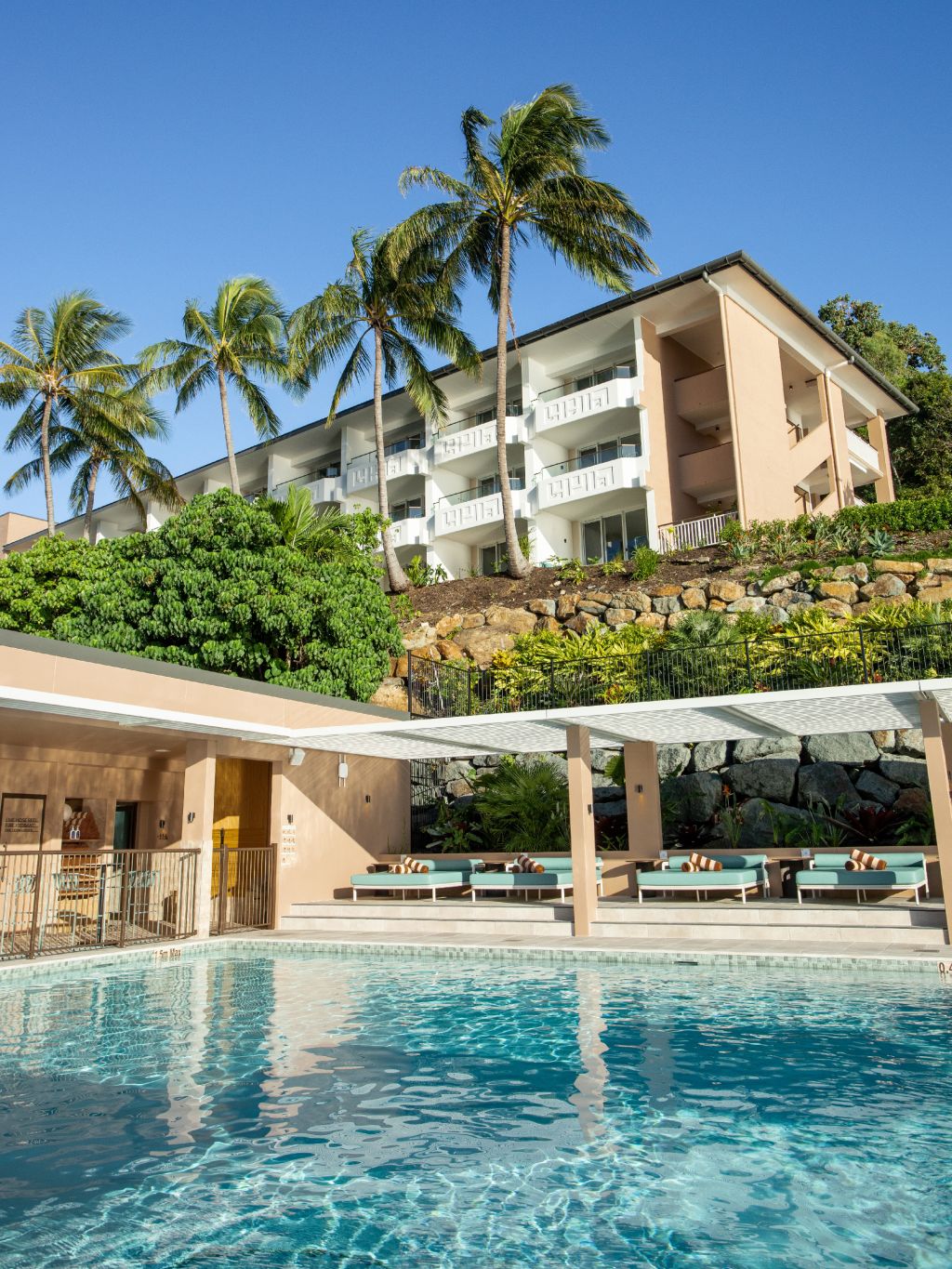 The Sundays exterior from pool on Hamilton Island