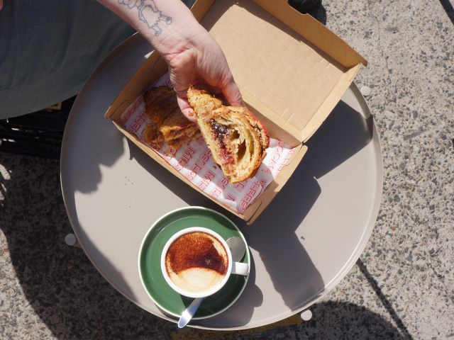 croissant and coffee, Miller's Local Bakehouse