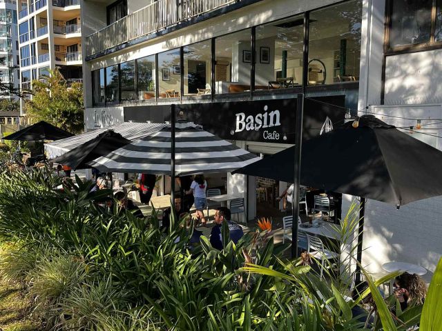 the exterior of Basin Cafe, Wollongong