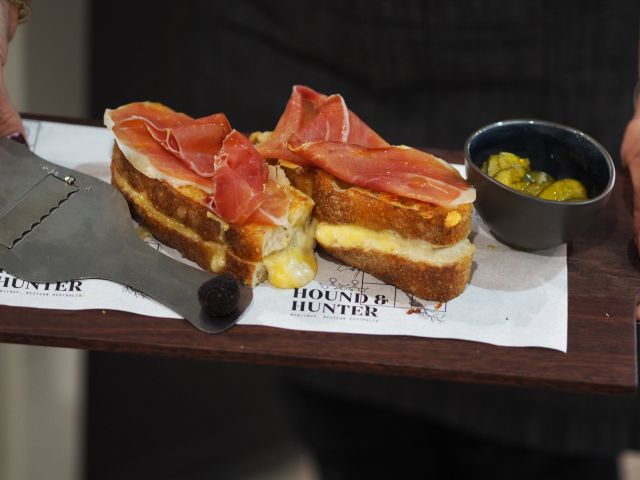 A cheese and truffle toastie 