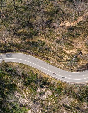 Aerial view of Bells Line of Road in NSW