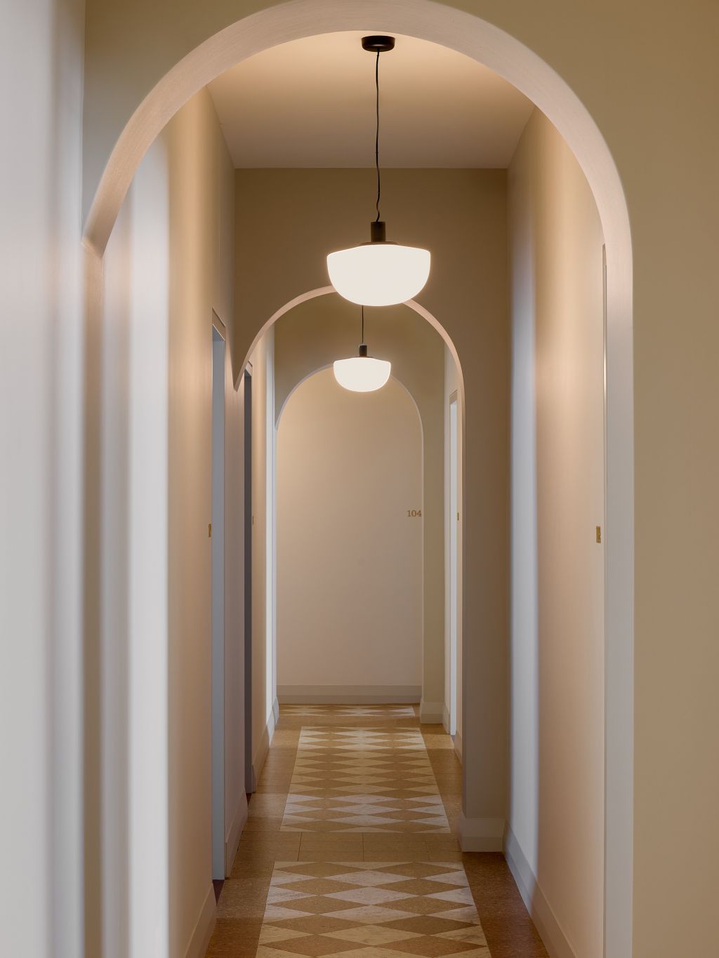 Hallway to hotel rooms at the Owston in Fremantle