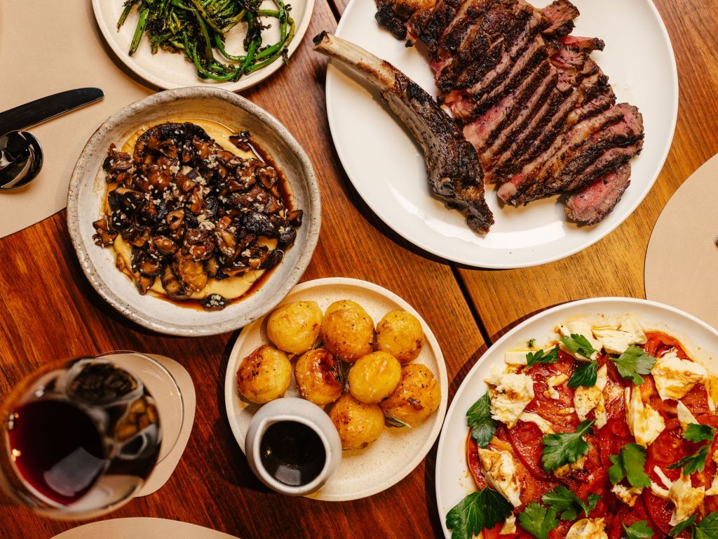 Food flatlay at Picnic Island in Tasmania