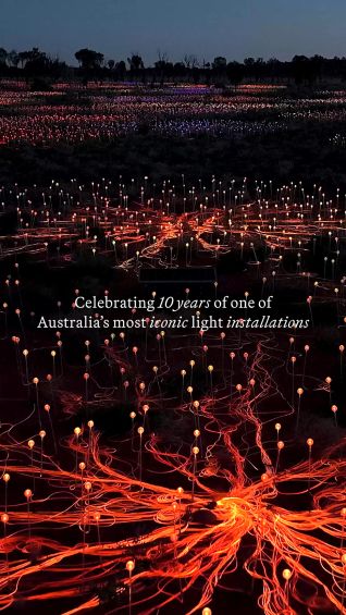 10 years of Field of Light in Uluṟu