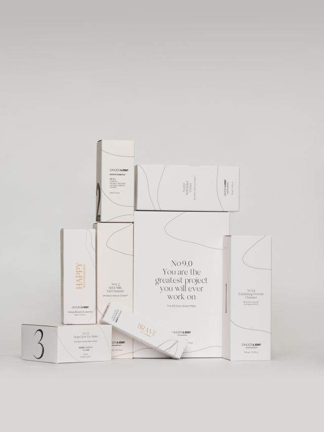 Ginger&me skin package boxes