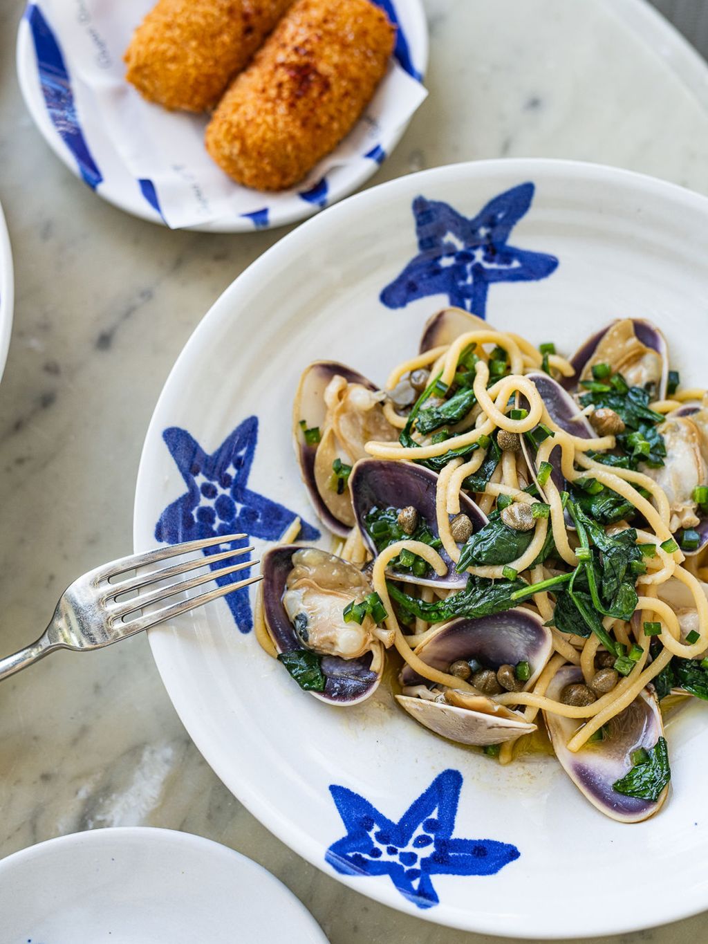 Spaghetti alle vongole at Paper Daisy restaurant