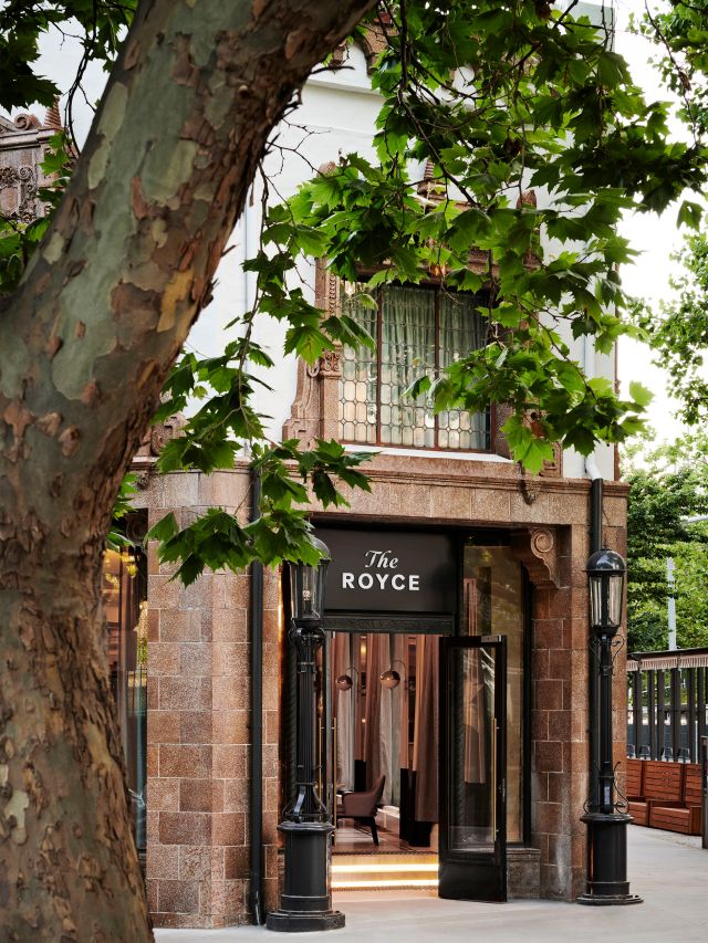 The exterior of The Royce Hotel