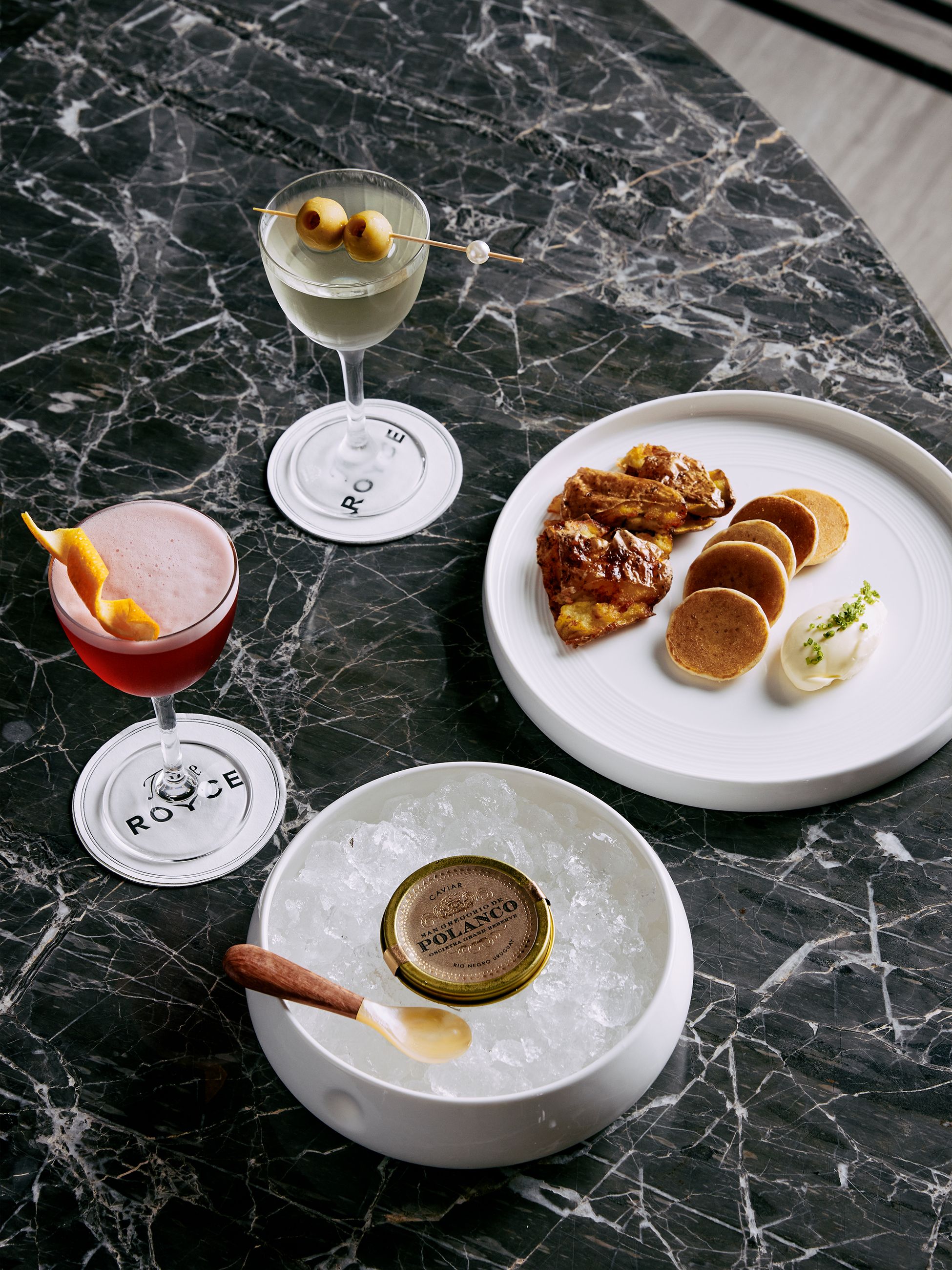 Caviar and cocktails at Showroom Bar in The Royce hotel