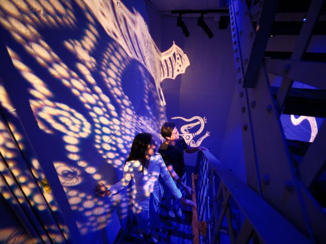 wall projections at Sydney Harbour BridgeMuseum, The Rocks