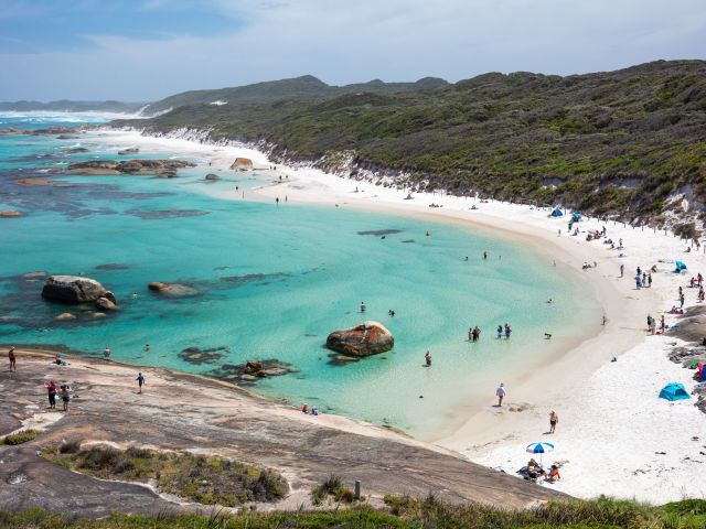 Greens Pool in Denmark, WA from above