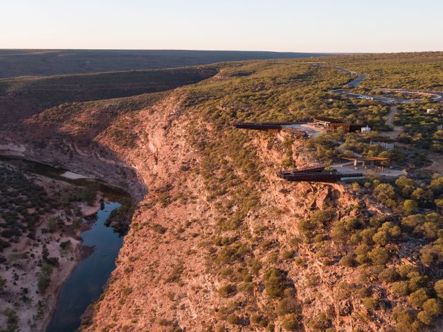 the Kalbarri Skywalk from above