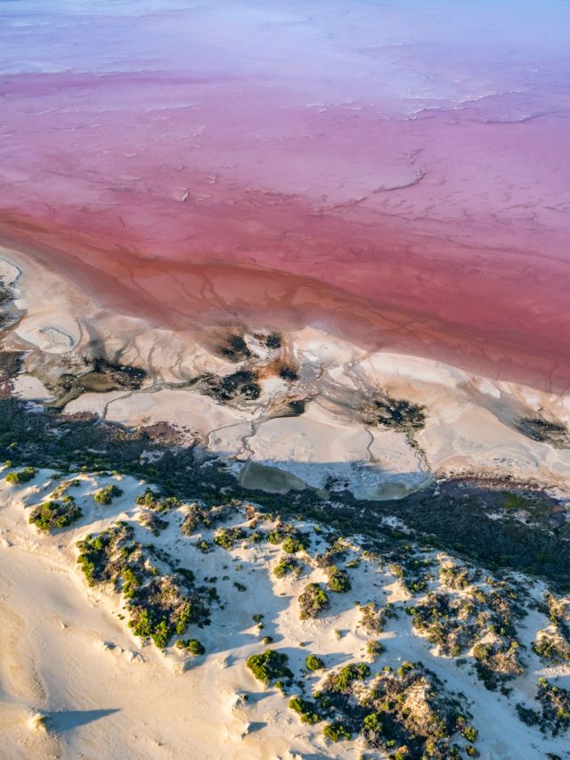 Hutt Lagoon in Geraldton, WA