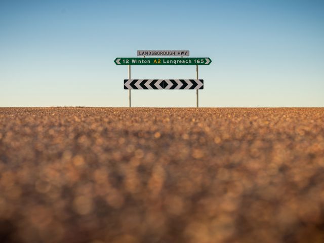 the Winton Sign on the Landsborough Highway