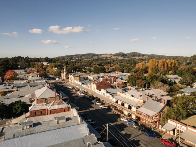 the Beechworth township from above