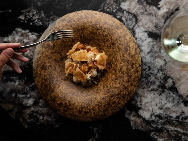 cuttlefish dish at Bommie restaurant Hamilton Island Yacht Club