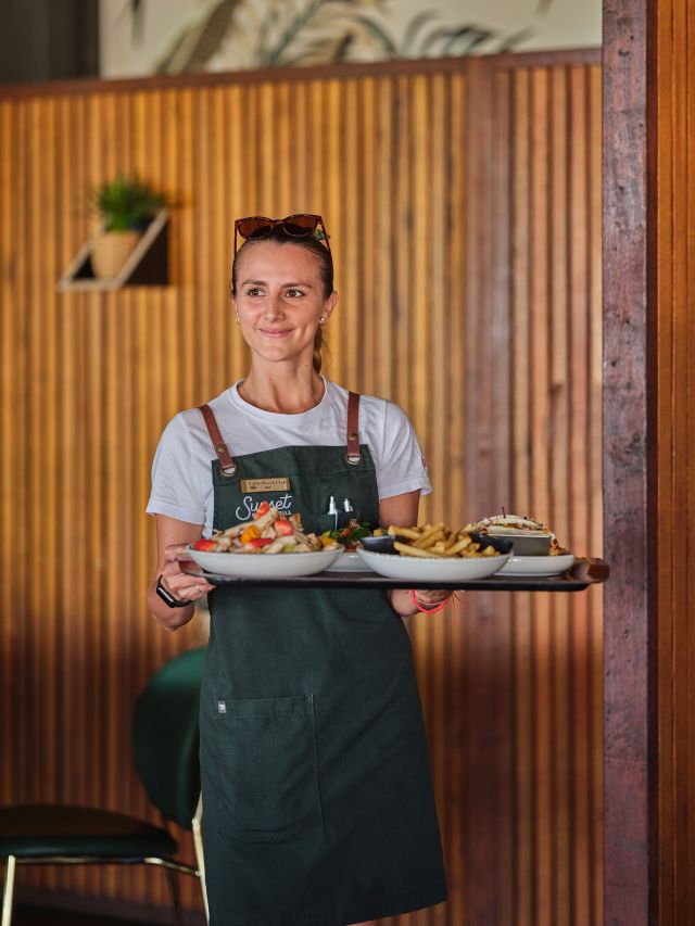 server at Cable Beach Club