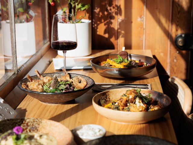 brunch with wine at Antidote Kitchen