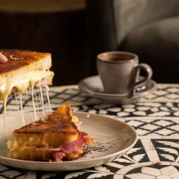 a grilled cheese sandwich at Cafe 1871