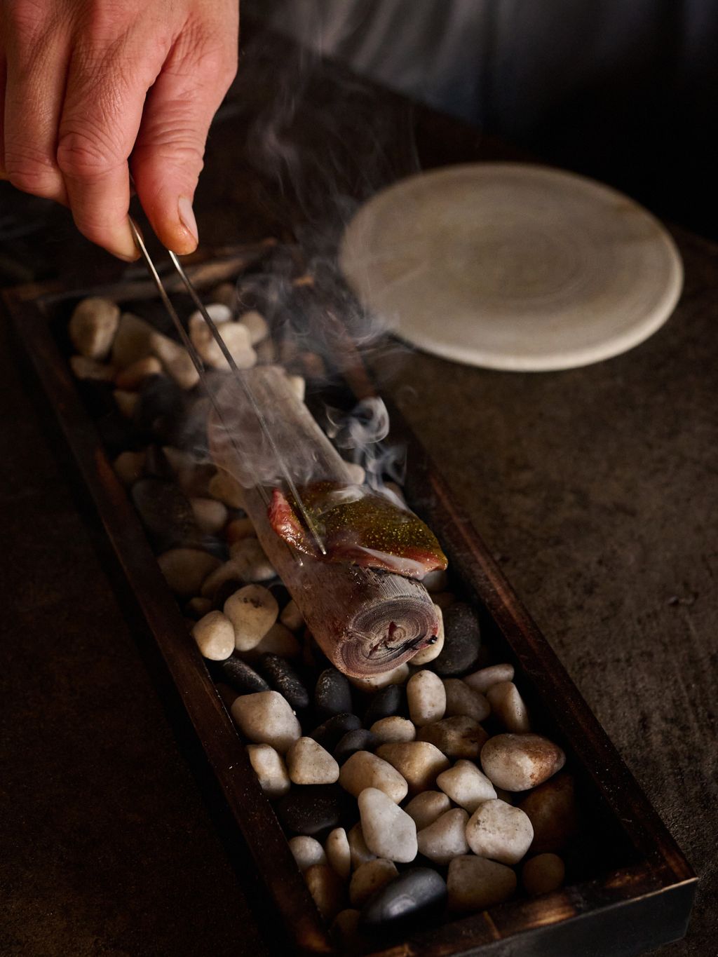 charcoal beef at Feu, Byron Bay