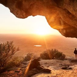 person at summit of Frenchman Peak Cape Le Grand national park