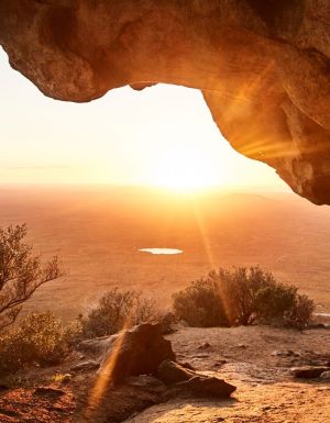 person at summit of Frenchman Peak Cape Le Grand national park