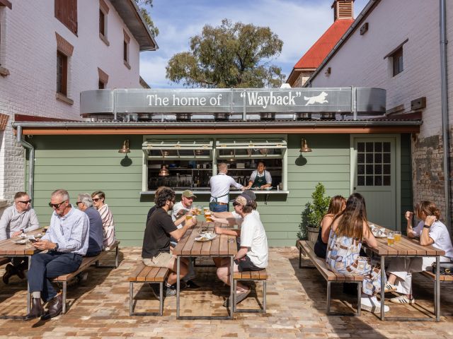 an outdoor setup at the Goulburn Brewery