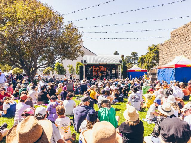 crowds at the Port Fairy Folk Festival