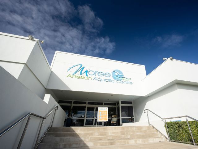 front of Moree Artesian Aquatic Centre