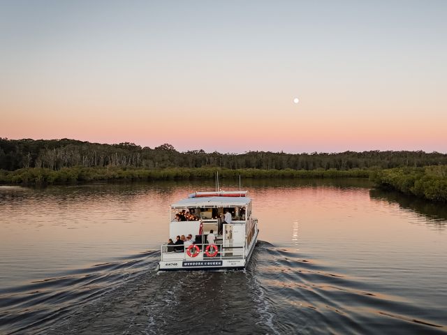 A scenic boat trip during a Noosa getaway.