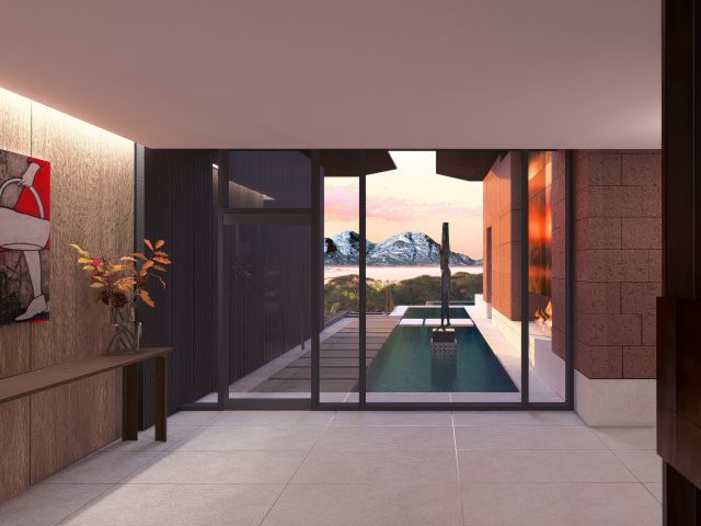 Saffire Jewel villa entry Freycinet
