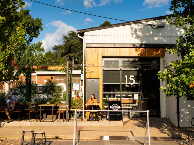 the Sixpence Coffee in Bright
