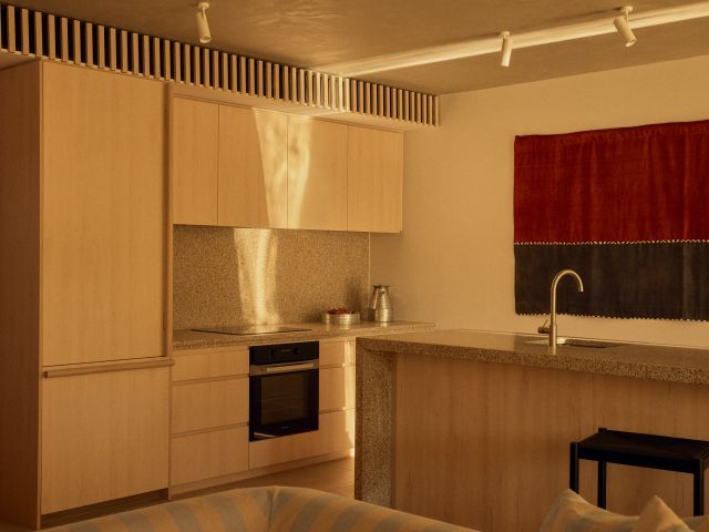 Kitchen in the rooms at The Bonobo by Raes a family-friendly stay.