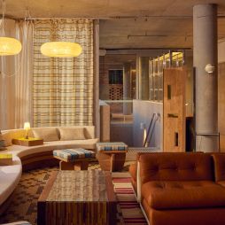 The Bauhaus-inspired lobby of The Bonobo by Raes, Byron Bay's new boutique hotel