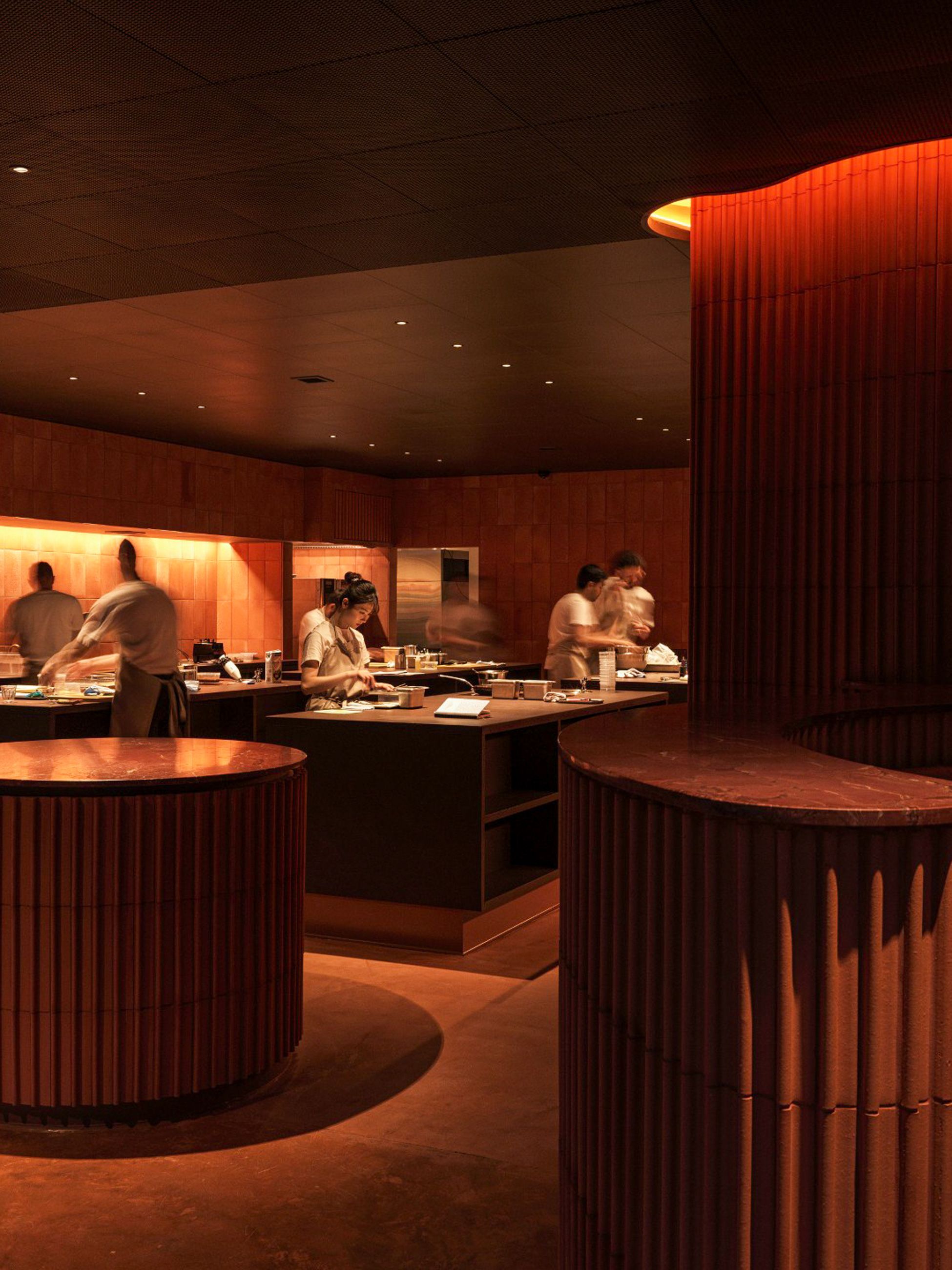 Chefs preparing food at Yiaga, Melbourne
