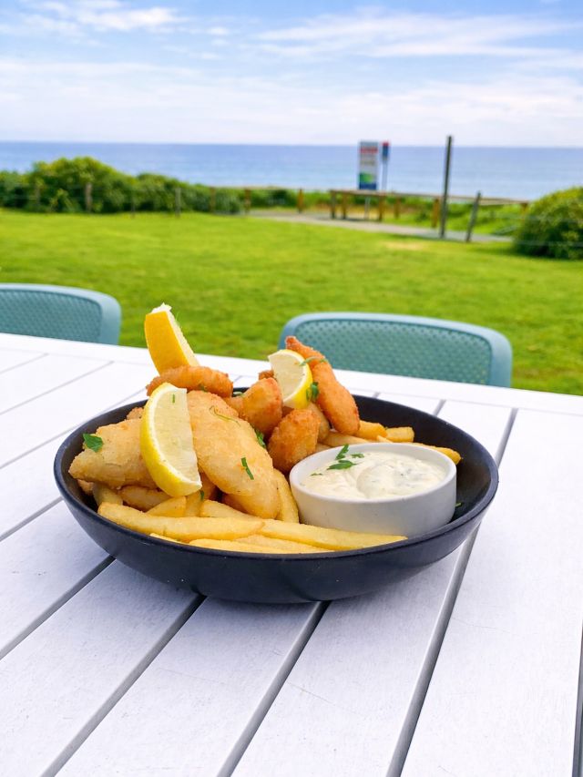 fish and chips at Bostin Brew Co. in Forster