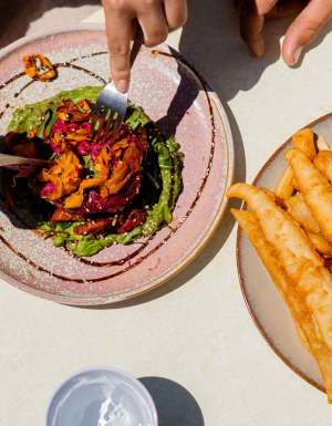 brunch at Beach Bums Cafe, Forster
