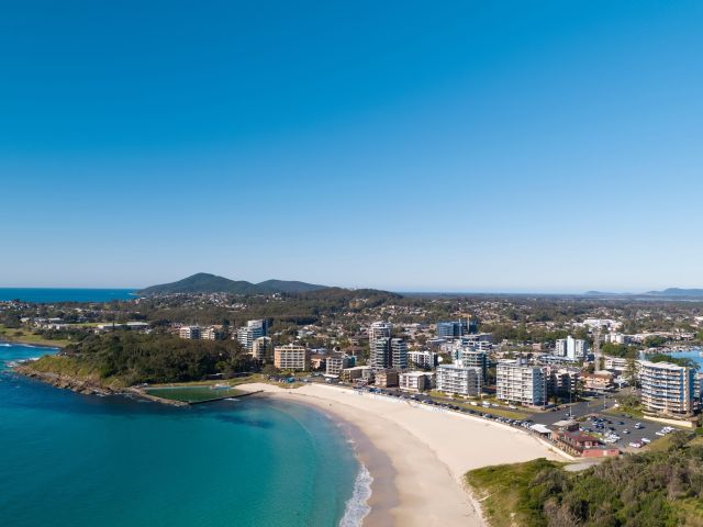 Forster Main Beach from above