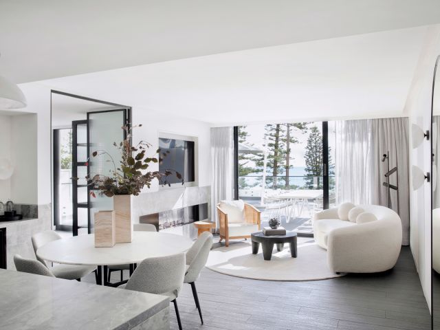 Living area in the Manly Pacific Hotel Sydney Infinity Residence