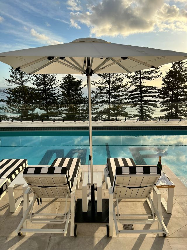 The swimming pool at Manly Pacific Hotel Sydney