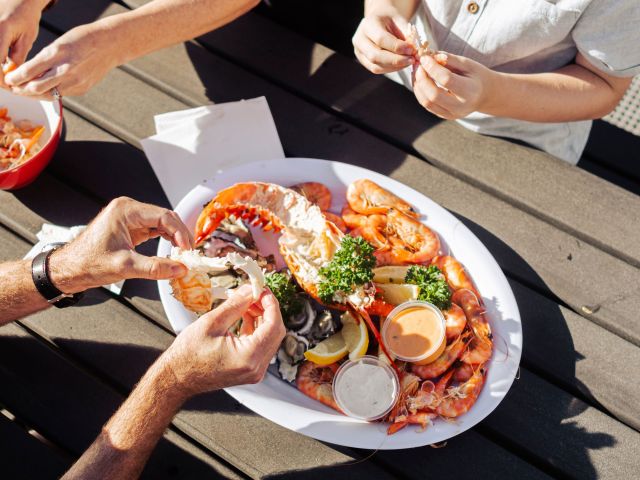 Wallis Lake Fishermen’s Co-Op's seafood platter