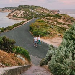 hikers walking to Fort Nepean tunnels mornington peninsula