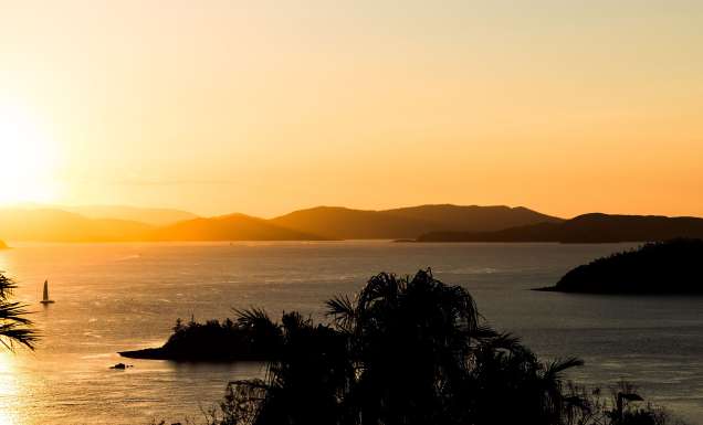 The sunset in One Tree Hill.