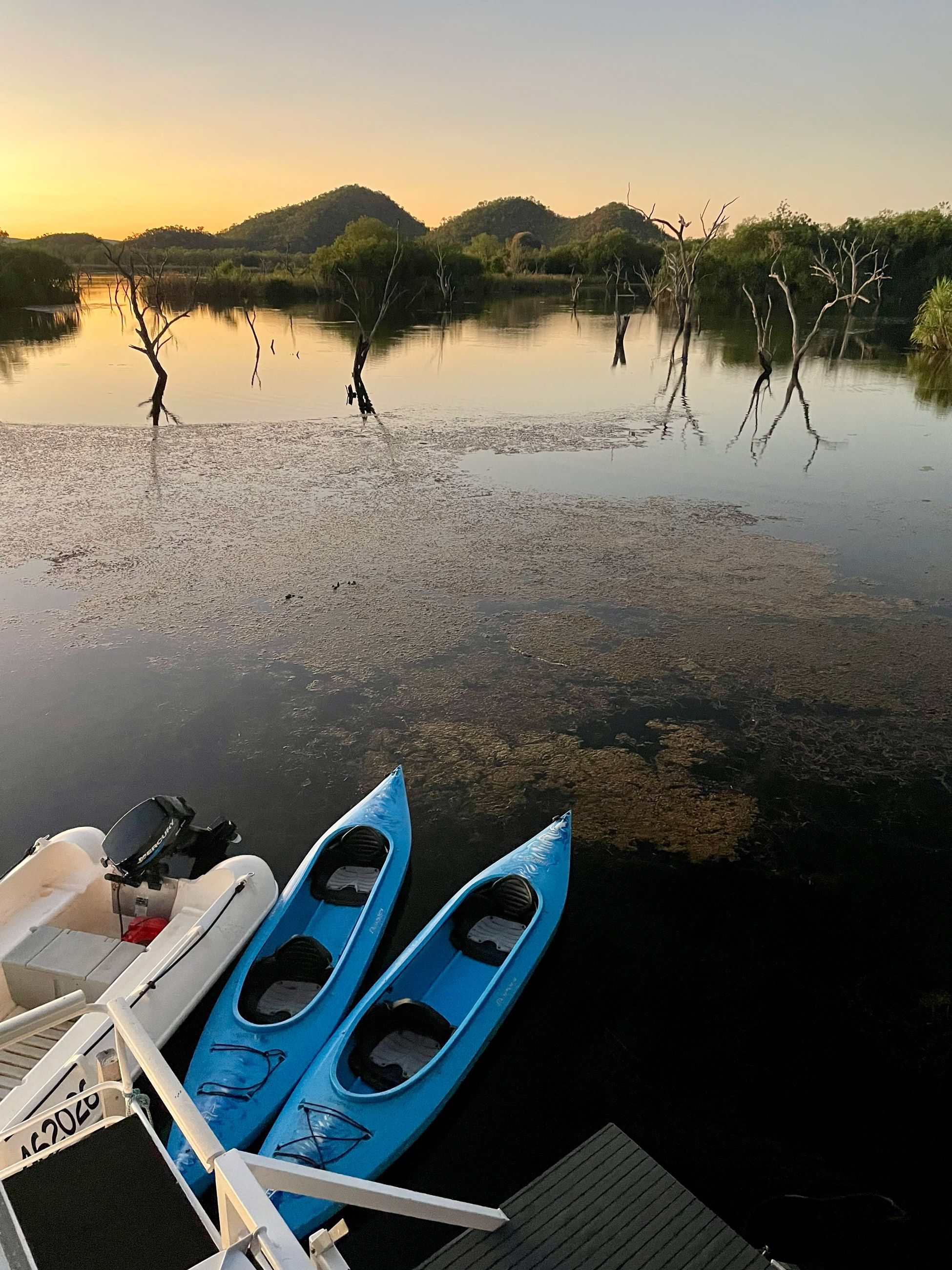 Kayaks included with Kimberley Spirit houseboat
