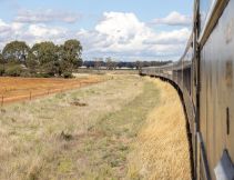 Vintage Rail Journeys Southern Aurora train travelling through nsw